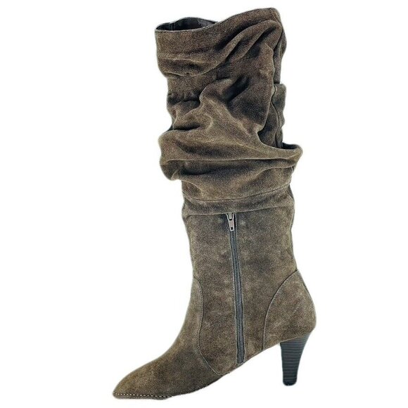 Hot from Hollywood 11W Brown Leather Slouchy Knee High Boots For Wome - Picture 9 of 13